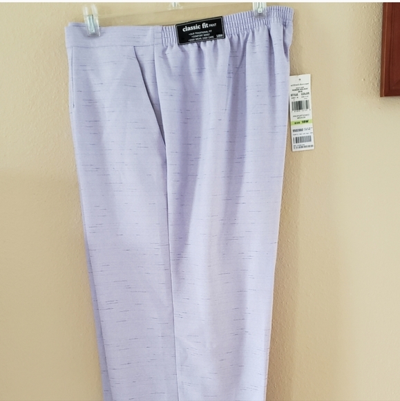 Alfred Dunner lilac slacks NWT, size 18W - Picture 6 of 6